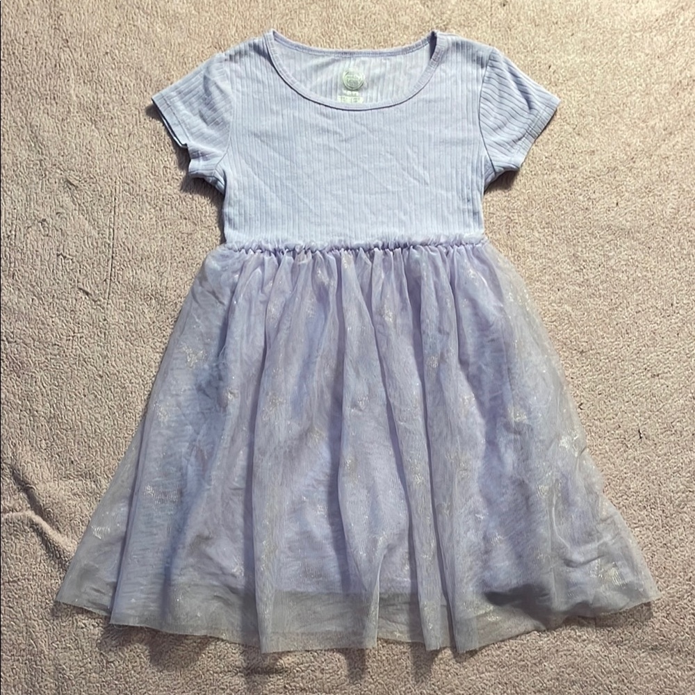 Wonder Nation Purple Casual Sundress Short Sleeve Crew Neck